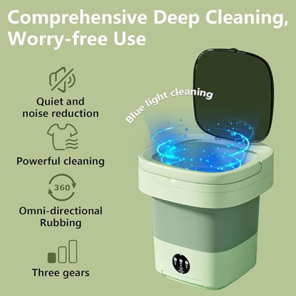 ✨ Portable Mini Folding Washing Machine – Smart, Compact &amp; Travel-Friendly