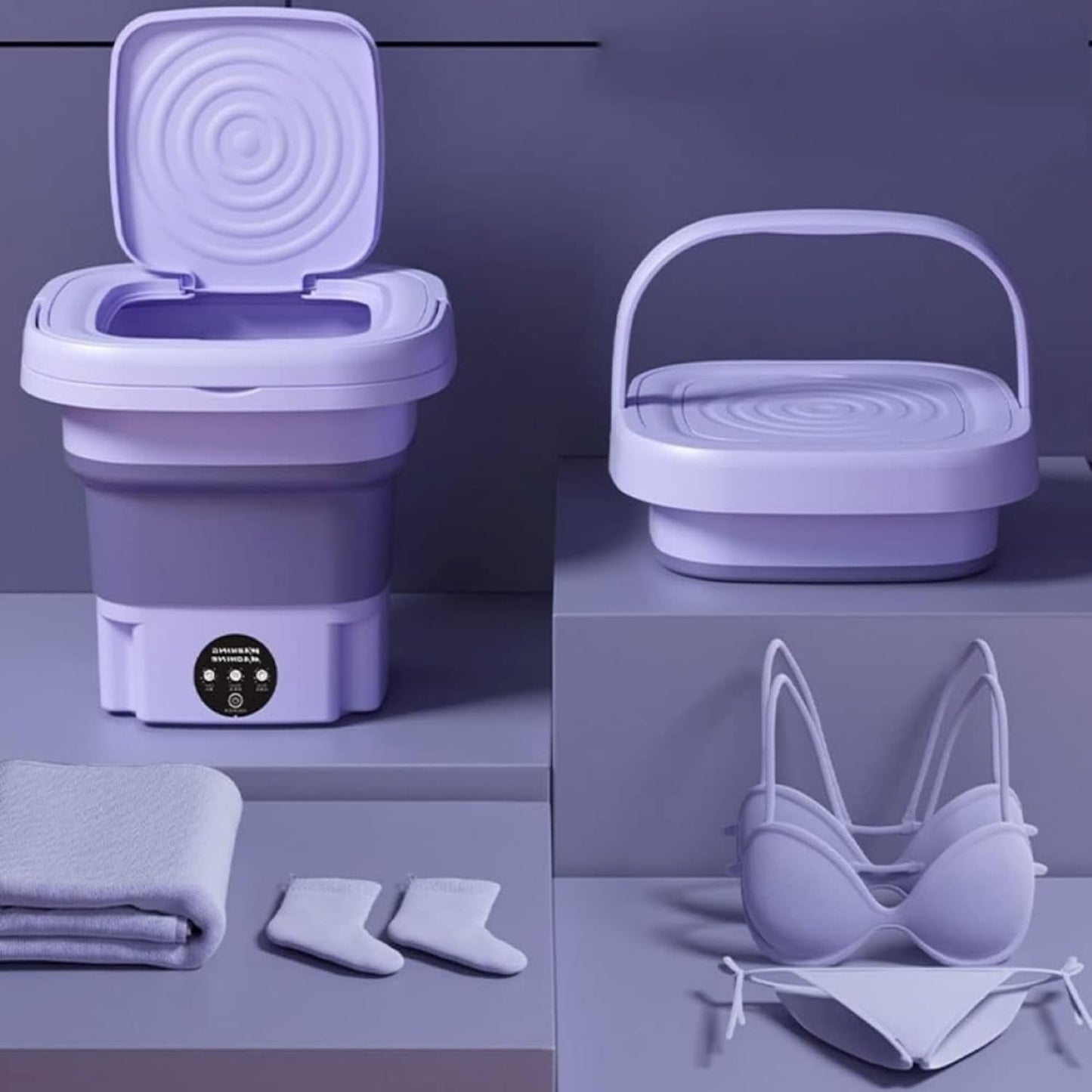 ✨ Portable Mini Folding Washing Machine – Smart, Compact &amp; Travel-Friendly