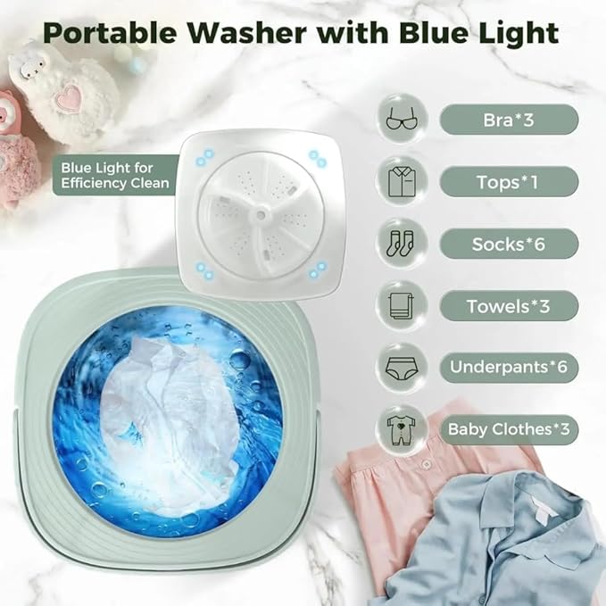 ✨ Portable Mini Folding Washing Machine – Smart, Compact &amp; Travel-Friendly